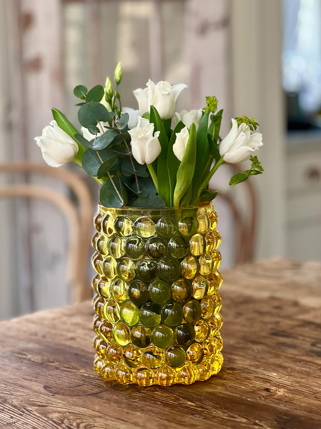 HURRICANE LAMP BOULE LARGE, Limone Ljuslykta