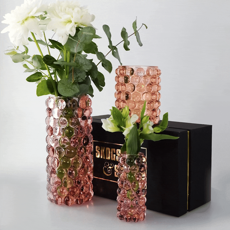 HURRICANE BOULE VASE, Rosé