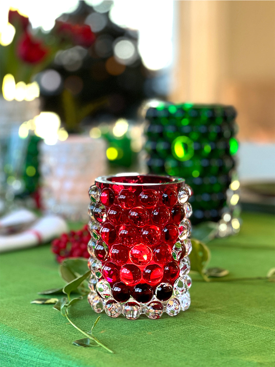 HURRICANE LAMP BOULE, Cardinal Red