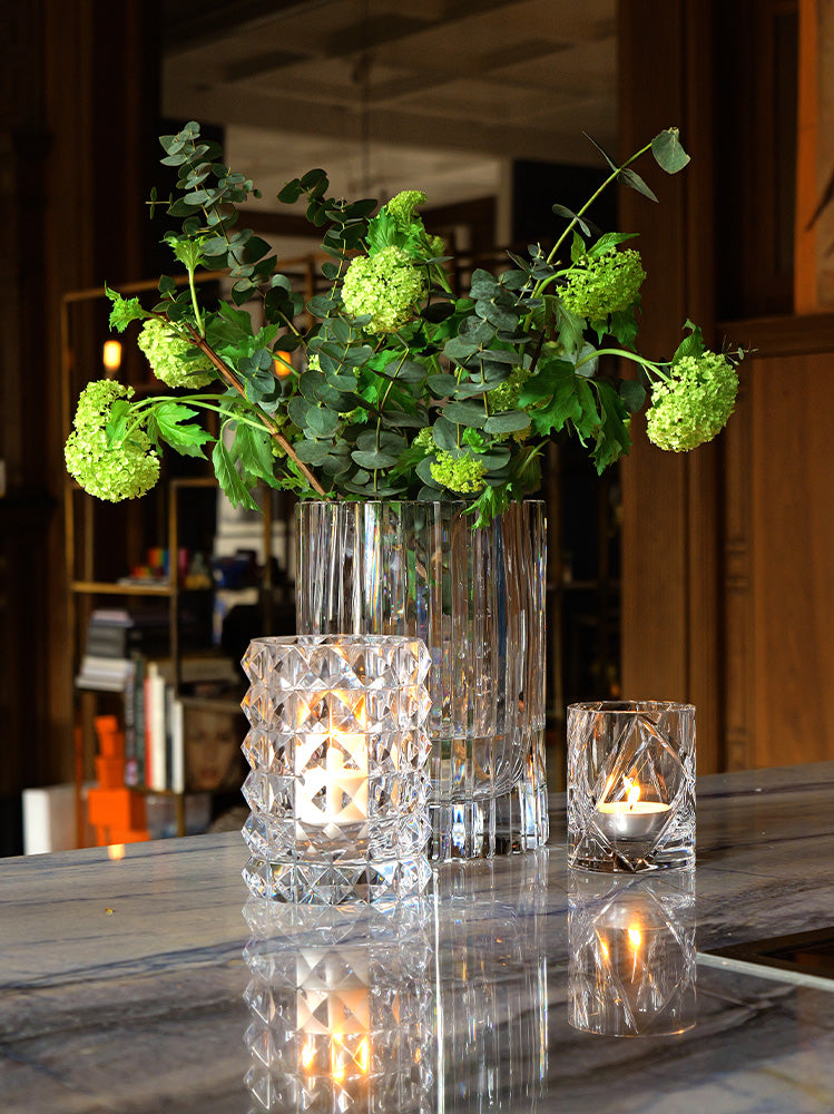 HURRICANE CRYSTAL LAMP MEDIUM, Stud Ljuslykta