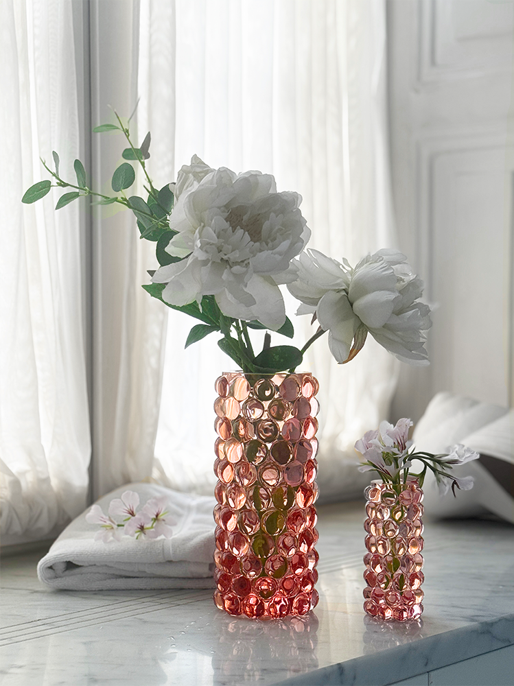 HURRICANE BOULE VASE, Rosé